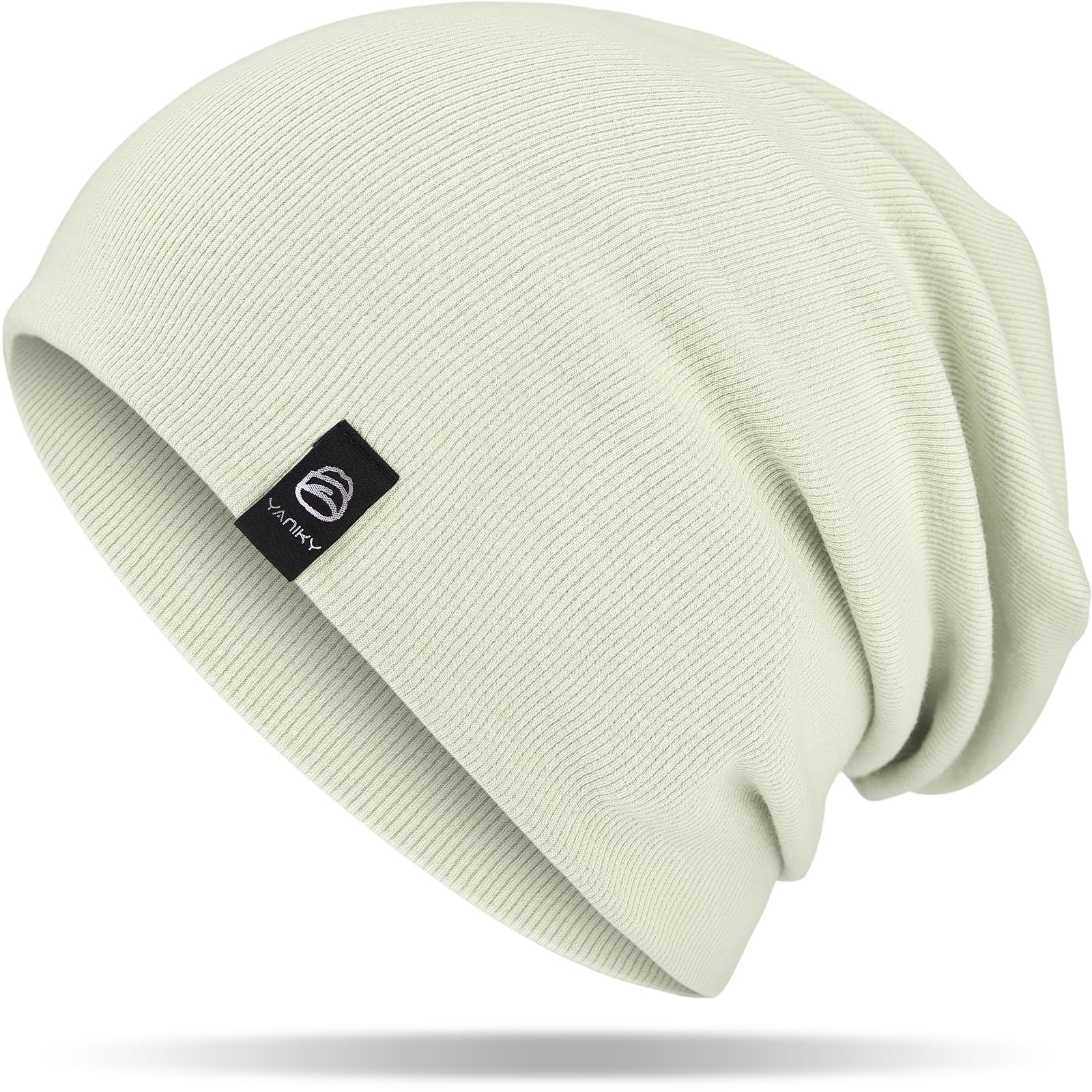 YANIKY Mütze Damen, Leichte Beanie Mütze Herren, Baumwolle Weiche Bequeme Dünne Mütze, Unisex Slouch Beanie Longbeanie für Alle Jahreszeiten
