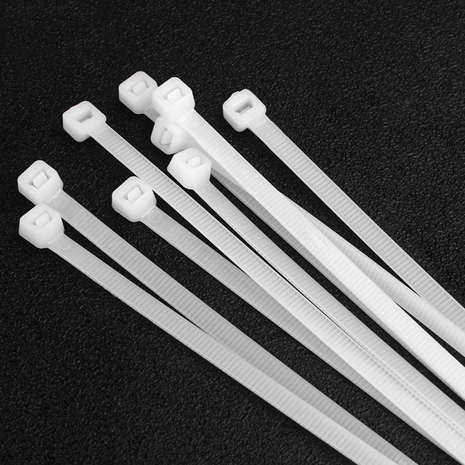 SePkus Fascette per Cavi Larghezza 4,8 mm Fascette Fascette Premium in Nylon 4 Lunghezze Disponibili 250 Pezzi (Bianco), 4,8 mm x 250 mm (250 Pezzi) (Bianco 4,8 mm x 300 mm (250 Pezzi))