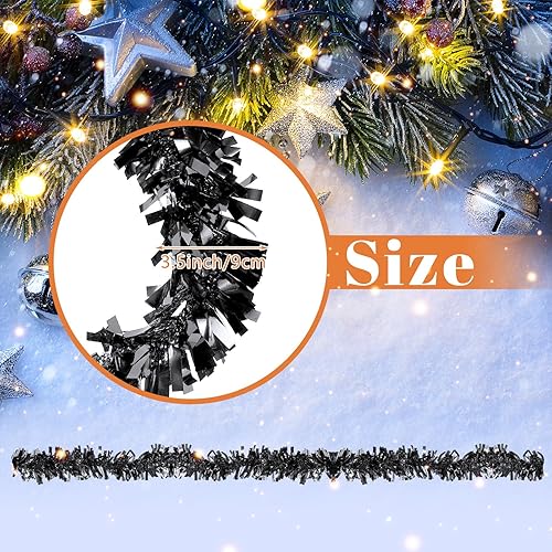 Miniatura 3 de Sosation Guirnalda de oropel de 100 pies para el día de San Valentín, guirnalda de árbol para el día de San Valentín, guirnalda giratoria con