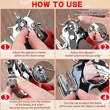Amazon.co.jp: SPEEDWOX ベルト穴あけパンチ 革 穴あけポンチ 革