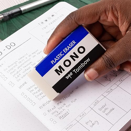 Miniatura 6 de Tombow 57332 Borrador mono, blanco, Jumbo, 1 paquete. Elimina limpiamente las marcas sin dañar el papel