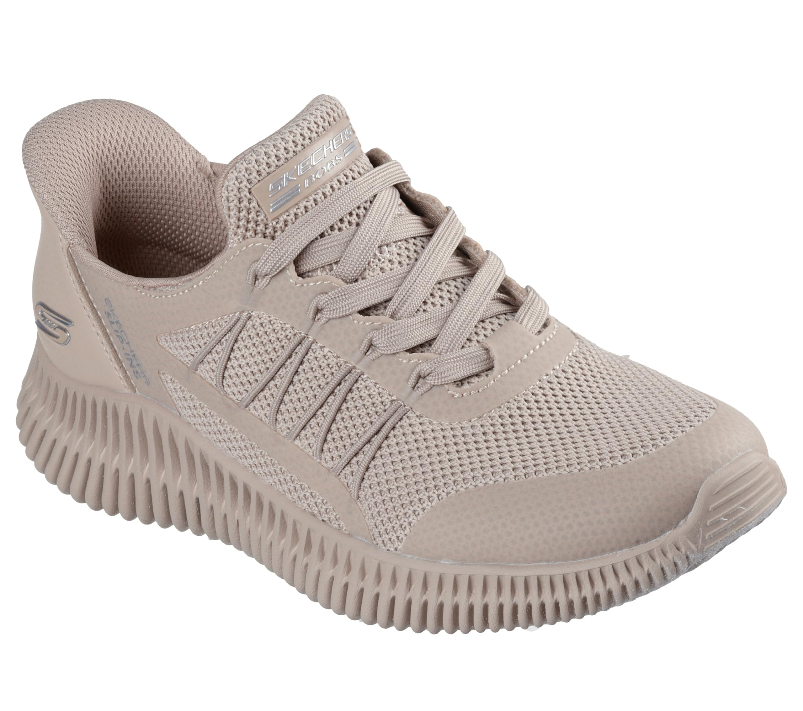 Skechers Women's BOBS GEO LITE Sneaker, Tan, 6 UK