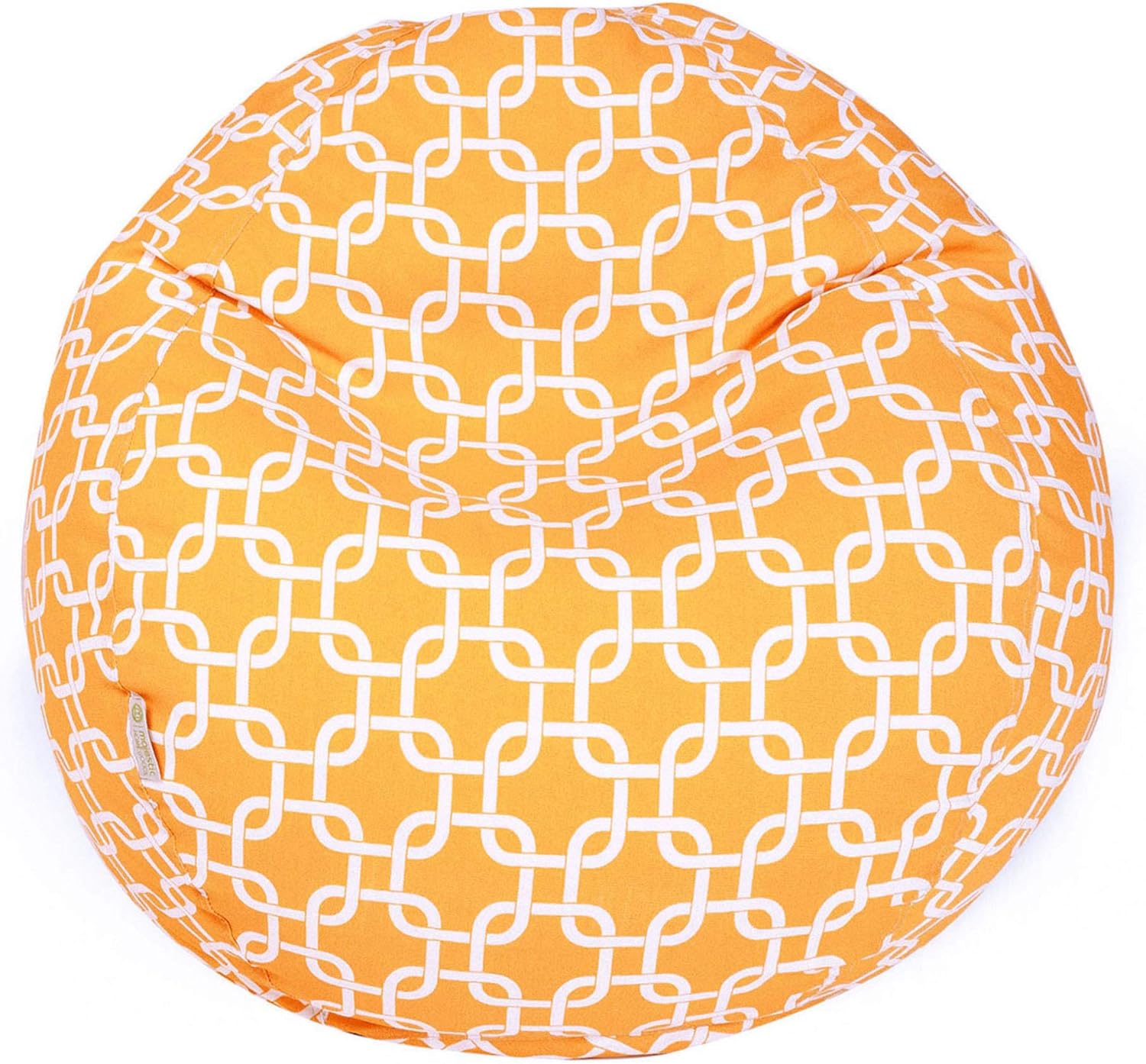 Majestic Home Goods Classic Bean Bag Chair - Links Giant Classic Bean Bags for Small Adults and Kids (28 x 28 x 22 Inches) (Yellow)