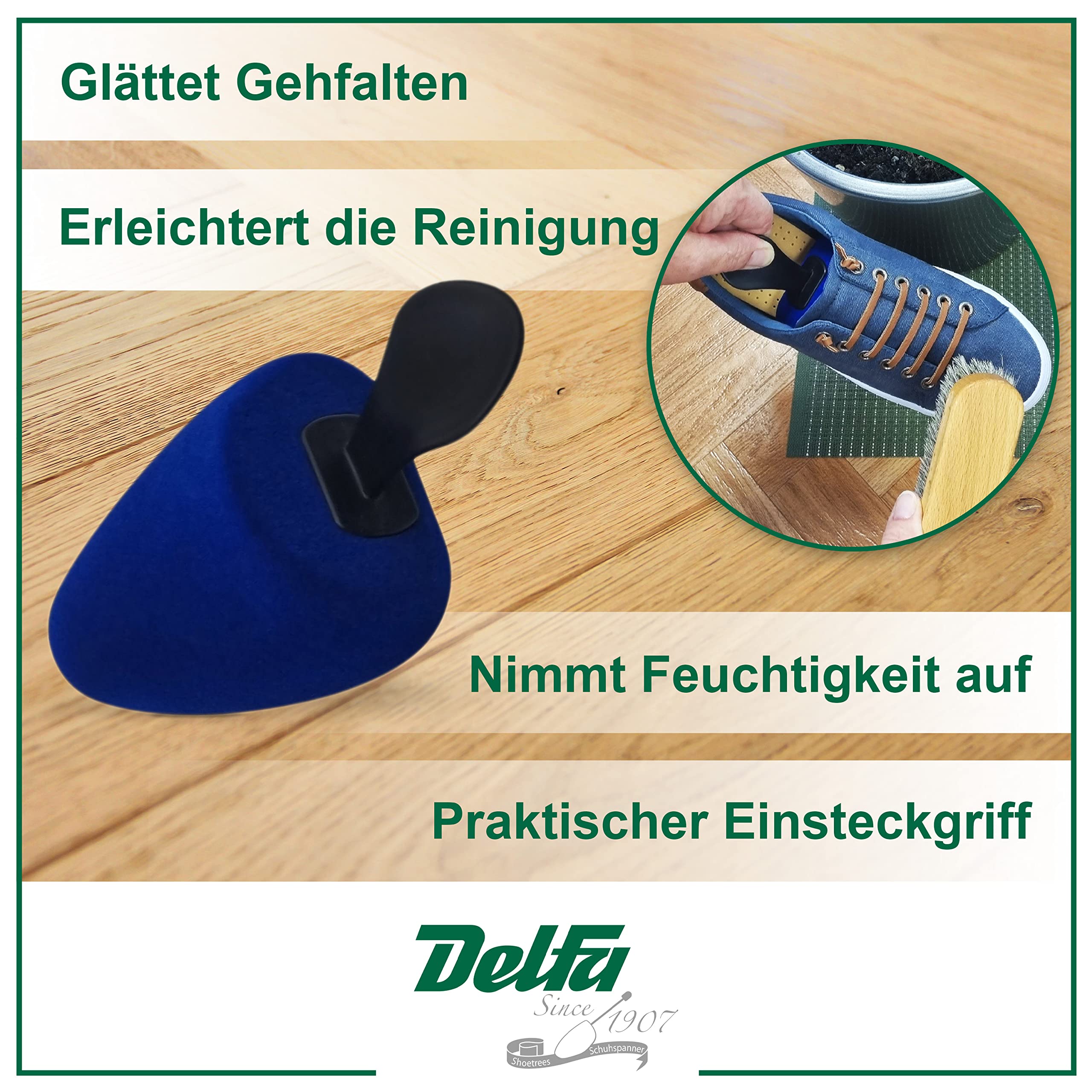DELFA Samty Trotteurs - Horma universal para zapatos (talla 39-42), azul, 39-42