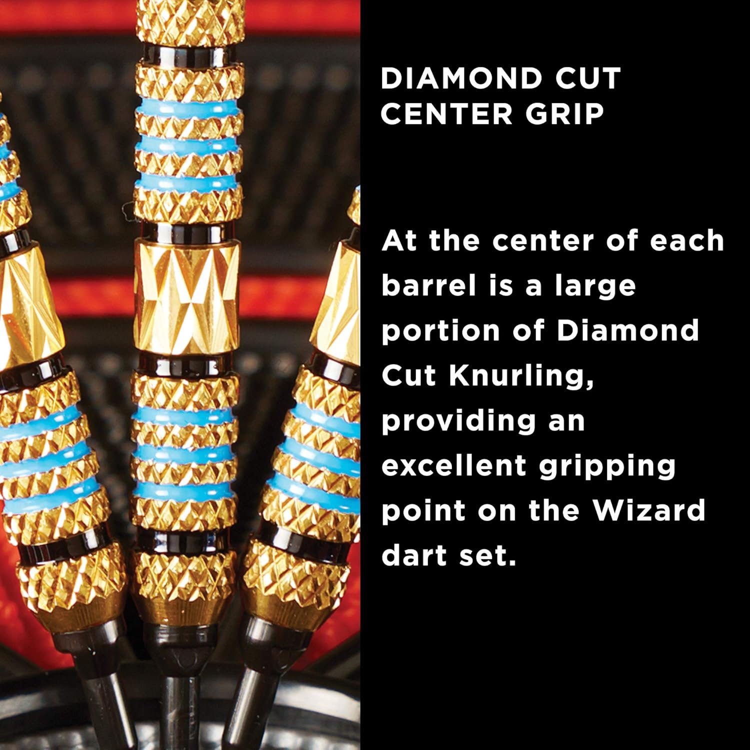 Viper Wizard Soft Tip Darts, Brass Alloy Barrels with Diamond-Cut Etchings and Knurled Rings