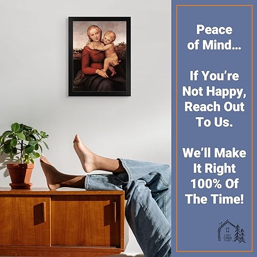 Vista 208 de Cabaña perdida de San Jorge y el dragón de Raphael Impresión en marco plano negro Reproducción de pintura de obras de arte fino Póster 2-San