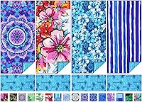 Vista 12 de Paquete de 2 toallas de playa finas de microfibra, ligeras, de 71 x 32 pulgadas, extra grandes, sin arena, de secado rápido, para viajes, piscina