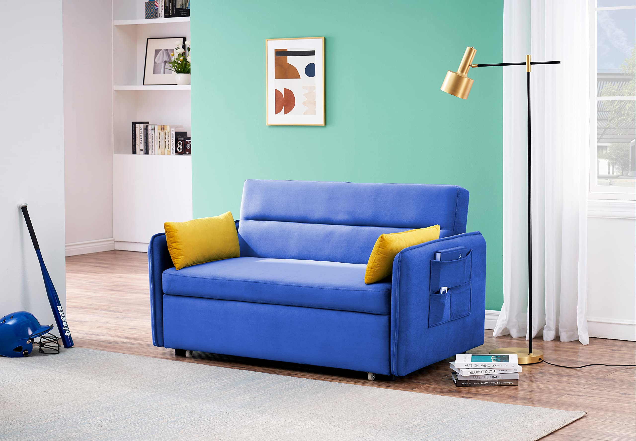 Buy 54" Modern Convertible er Sofa Bed,Sofa Pull Out Bed Included Two