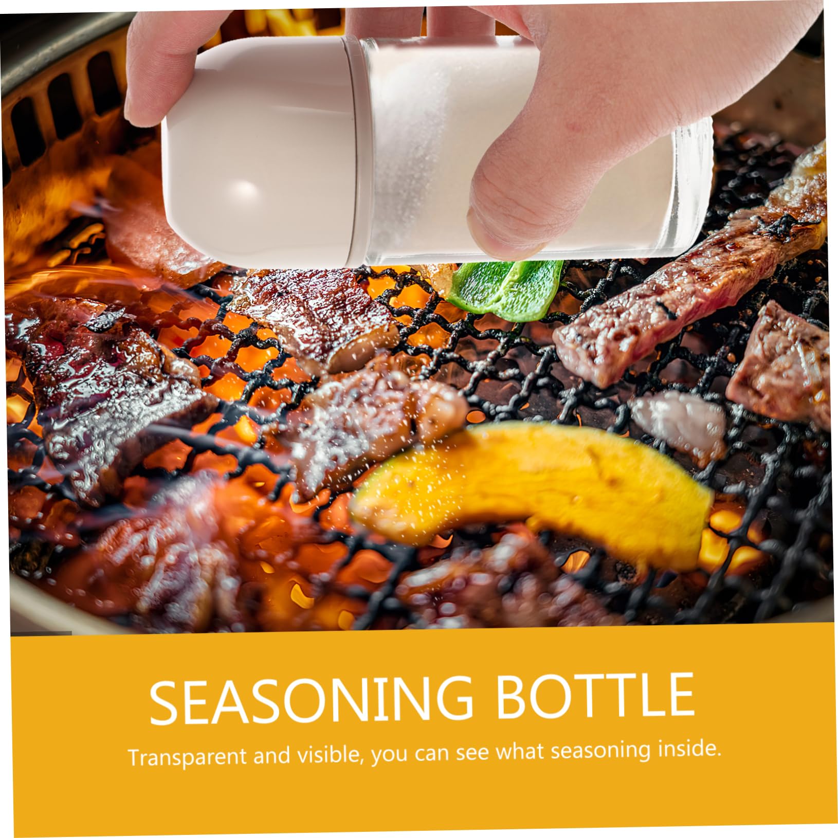 NAMOARLY Seasoning Jar Spice Jars Spoon Shaker Kitchen Seasoning Bottle Easy to Clean Oil Stain