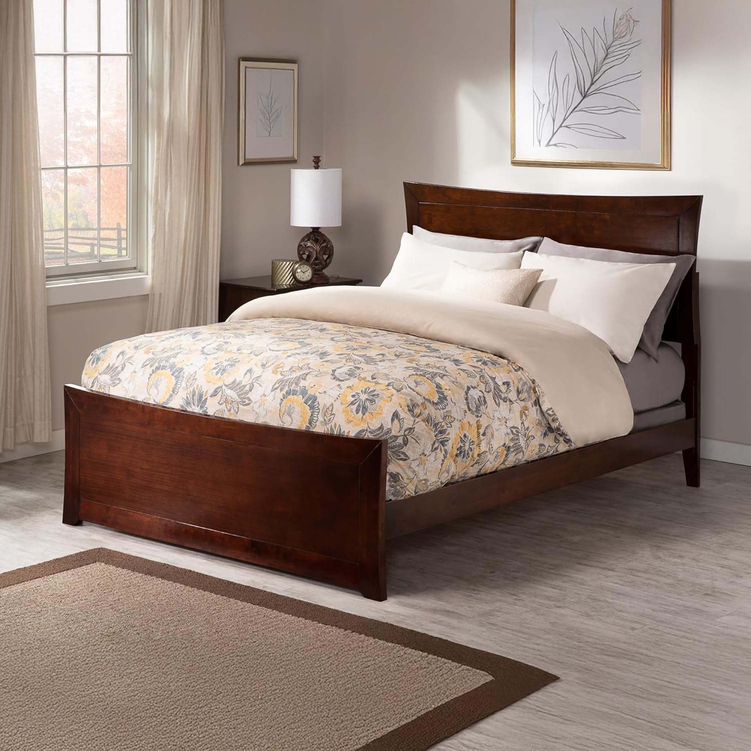 Atlantic Furniture Metro Traditional Bed with Matching Foot Board, Full, Espresso (AR9036031)