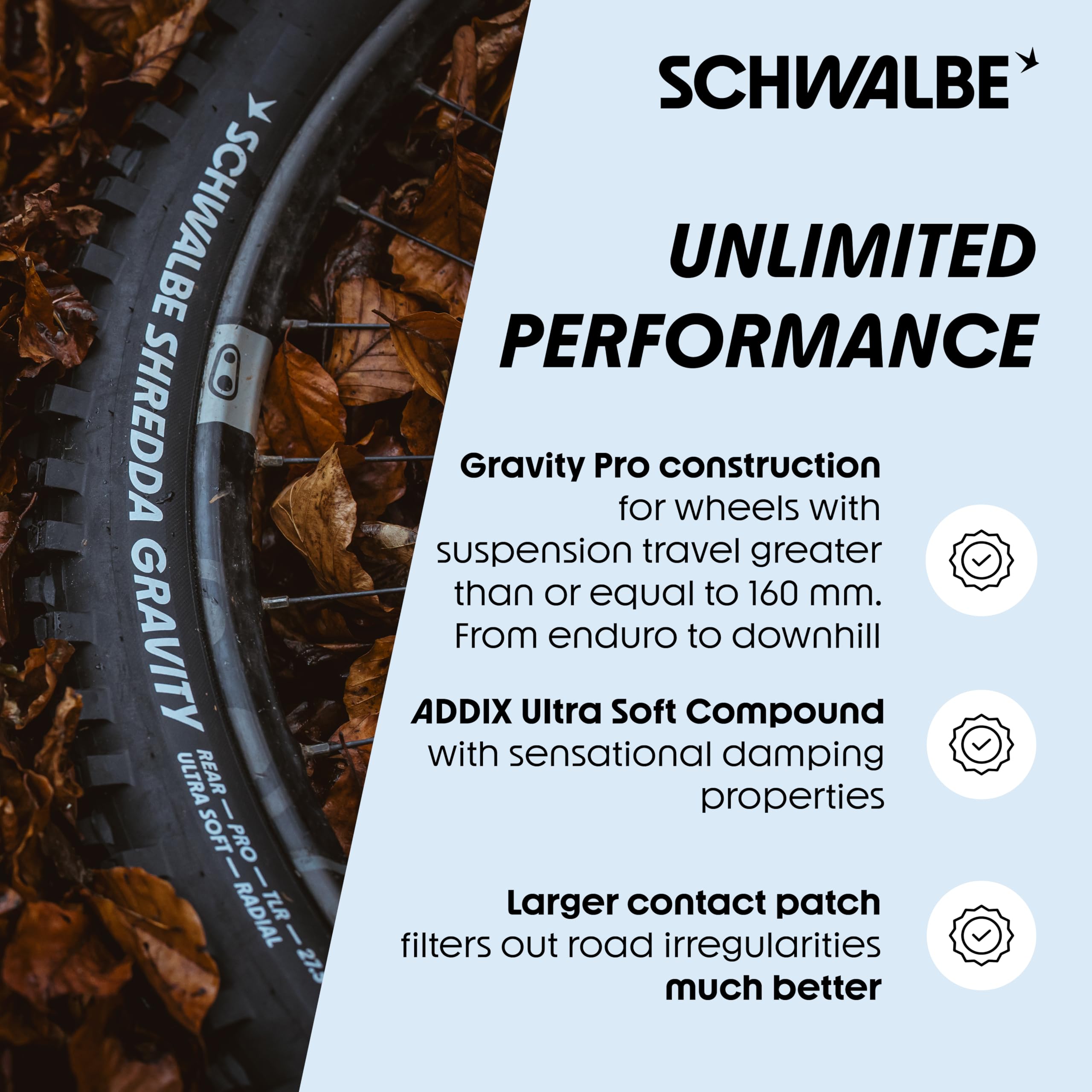 Schwalbe Shredda TLR - Neumático Plegable Trasero