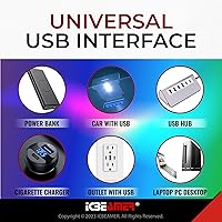 Vista 4 de ICBEAMER Adaptadores tipo C, luz LED de ambiente USB, paquete de 1 unidad (blanco) Interfaz inteligente enchufable en miniatura LED luz nocturna