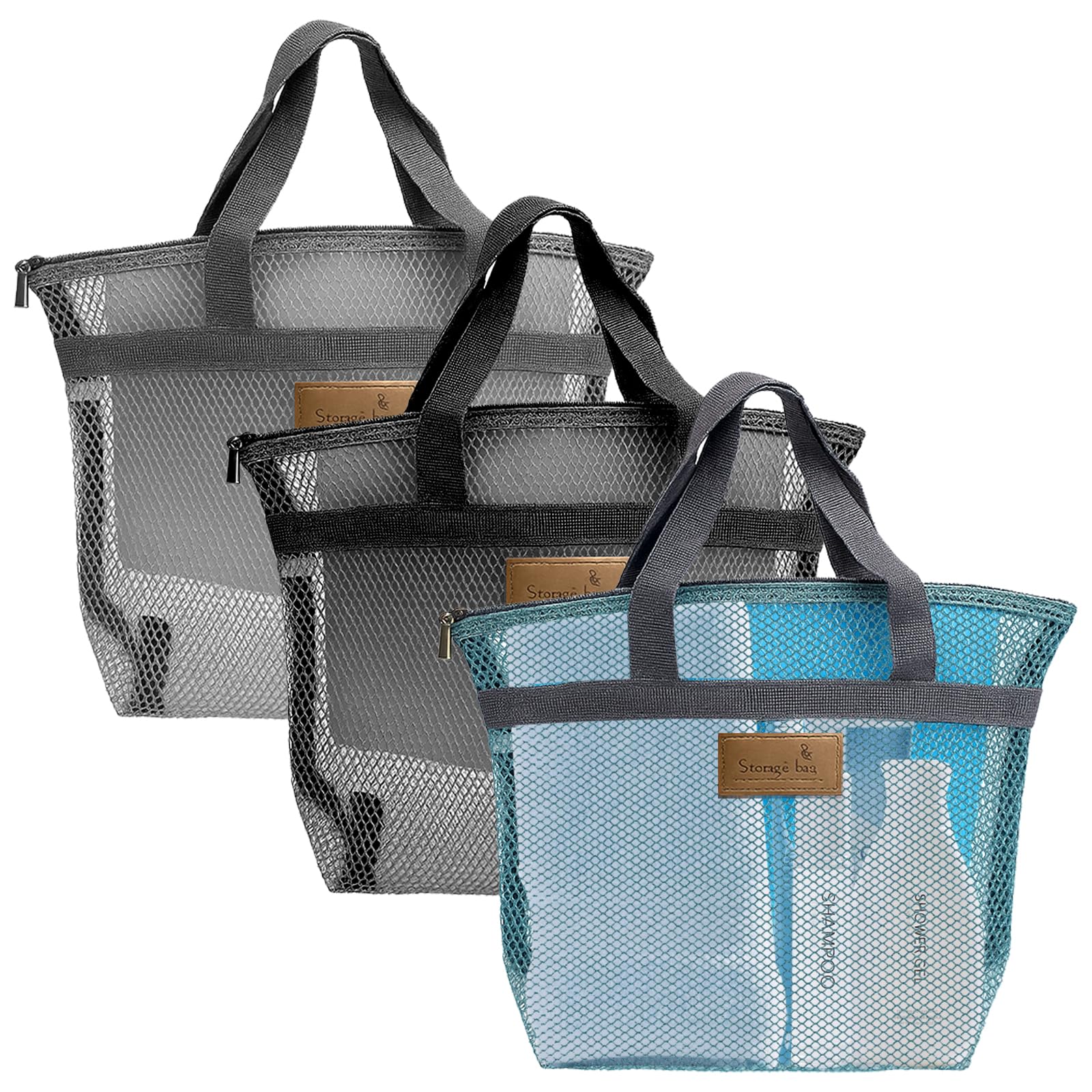 3 Pezzi Borsa da Doccia da Campeggio, BorsaCapiente per Giochi da Spiaggia,Borsa daDoccia Pieghevole da Campeggio per Palestra, Doccia, Viaggi e Campeggios