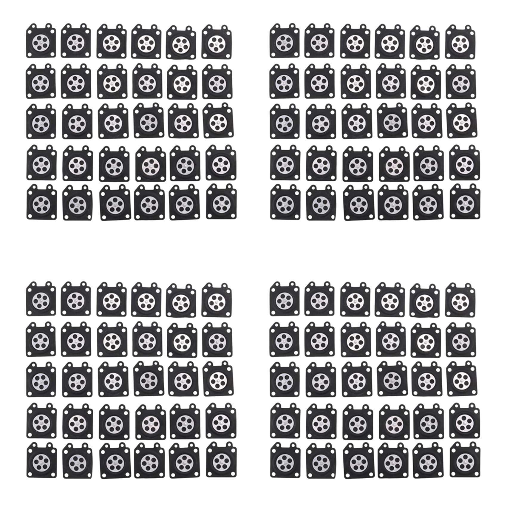 Jnchdghwa 120Pcs Carburetor Parts Chainsaw Carburetor Membrane Pads for Chainsaw Carburetor 2500/3800/4500/5200/5800