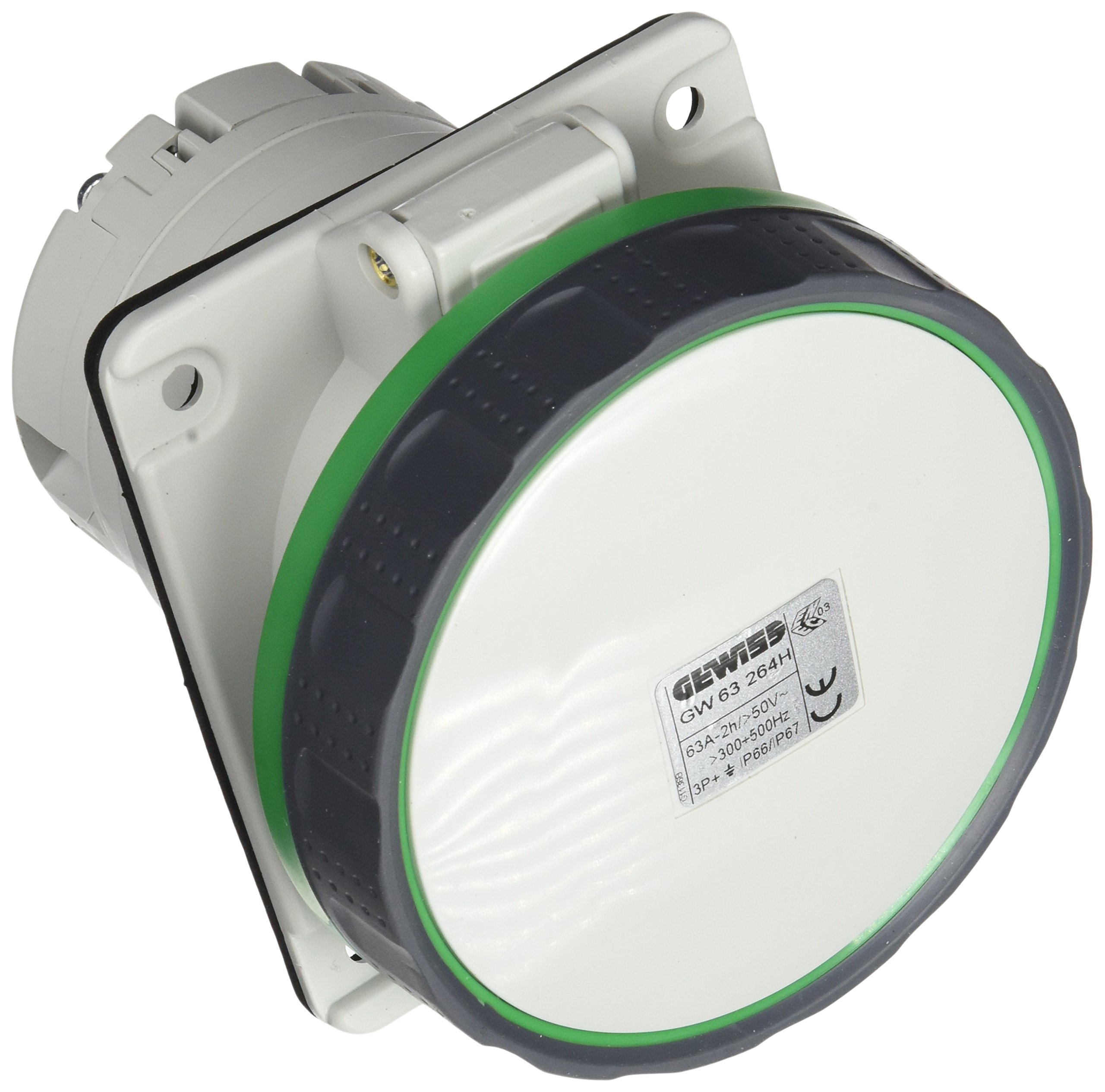 Prise Gewiss 63 IEC étanche IP66 protégeant vos connexions électriques 63A en basse tension