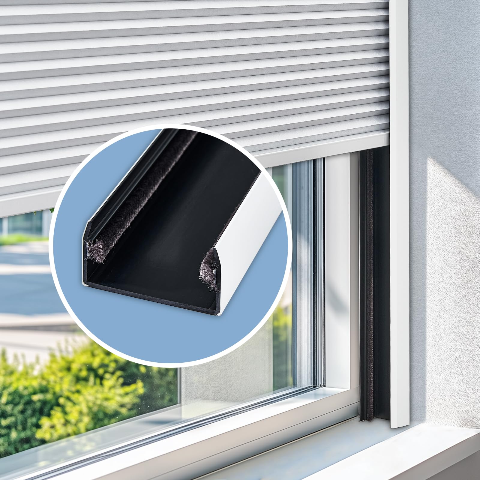 Keego 100% Blackout PVC Light Blockers for Window Shades and Blinds - Block Along The Sides of Blackout Blinds Great for Bedroom Nursery, Blocking