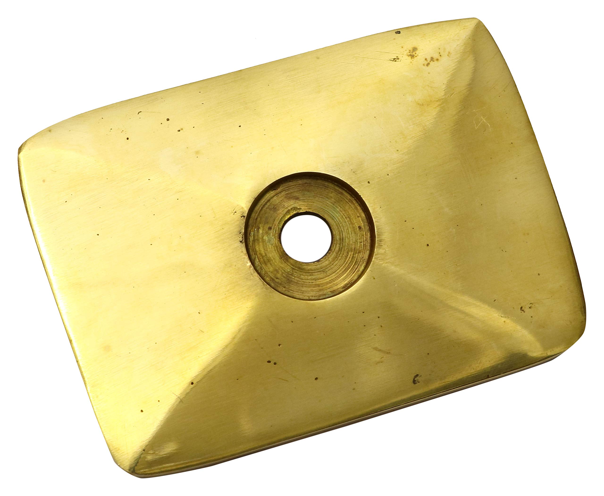 Golden Fox 73 Tapped Plate Old Gold Front Styling Emblem for Bullet Bikes