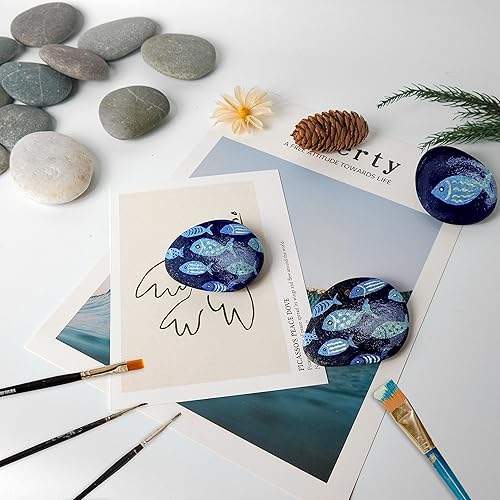 Miniatura 6 de souG 30 rocas de pintura, rocas suaves para pintar rocas de bondad que van de aproximadamente 2 a 3 pulgadas, perfectas para pintar fácilmente y