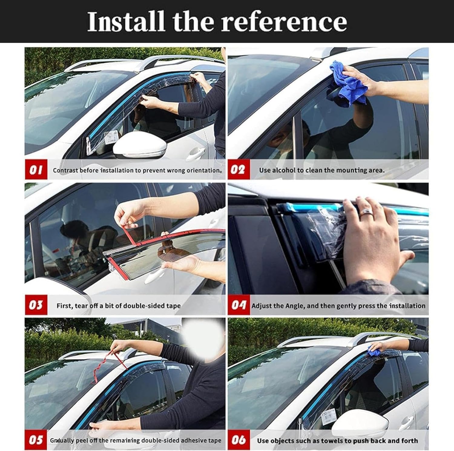 サイドウィンドウレインカバー,に適合する スズキ スイフト 2013-2016 カー ウインドディフレクター ウィンドウ バイザー  車用ウィンドウディフレクター サイドバイザーのために Renault KWID 2016,車用サイドドアバイザー外装ドアバイザー レ 車用 ウィンドウ  ... 車用サイドバイザー 車のウインドディフレクター ウィンドウバイザー ウィンドウレインカバーシールド 車のレインシールド ウィンドウレ