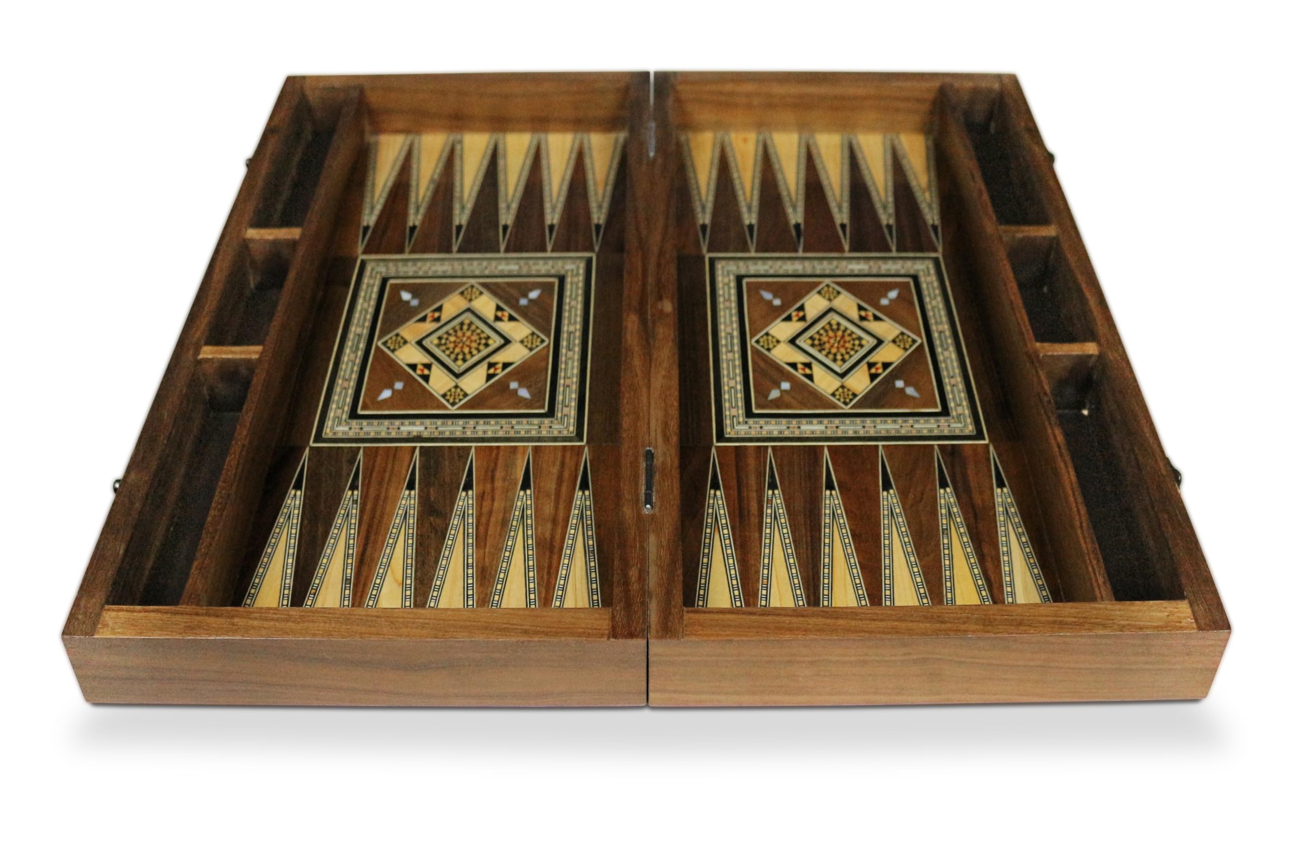 Elessar 50 x 60 cm in legno Backgammon Tavla/Gioco di scacchi/DAMA Board BK 60 con 30 pietre in legno Backgammon