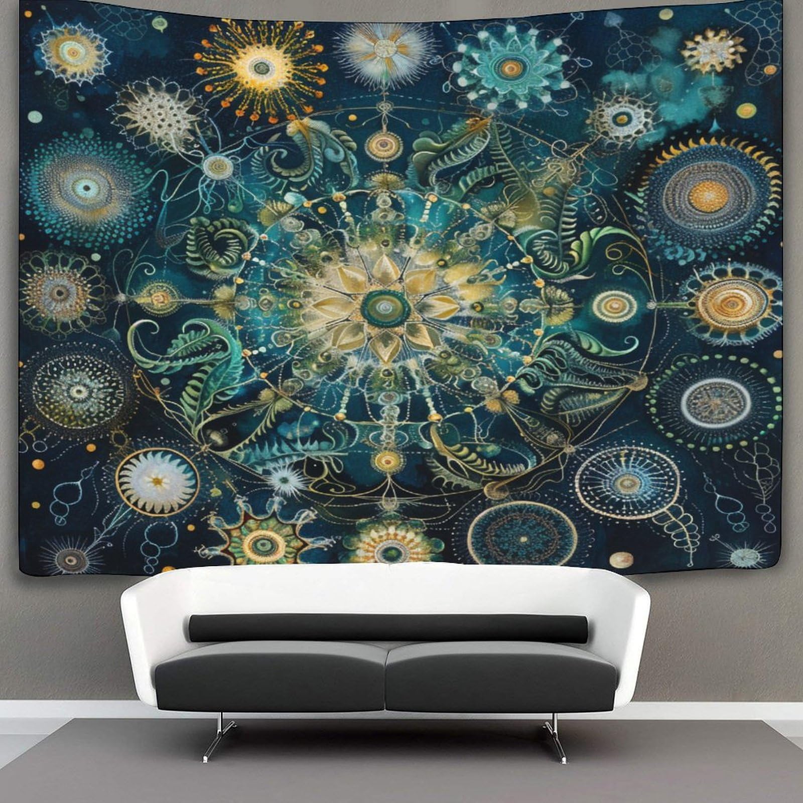 kaiyun Datura Flowers Tapestry Mandala Wall Hanging Tapestries for Bedroom Living Room Apartment Dorm Decorations Wall Art Decor 130cmx150cm