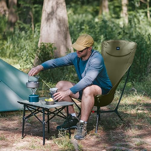 Miniatura 2 de Naturehike YL01 Plus - Silla de campamento a presión, marco de instalación de 1 segundo, silla de mochilero portátil con reposacabezas acolchado,