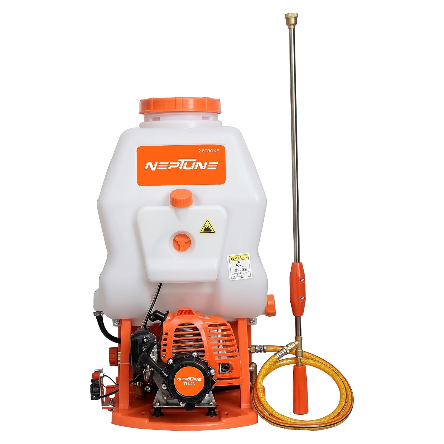 Neptune Simplify Farming NF-708 2-Stroke Knapsack Power Sprayer | 26CC Petrol Engine | 20-Litre Tank Capacity | Includes 2