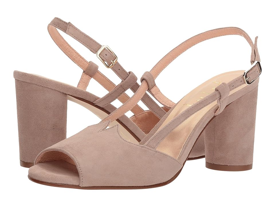 

French Sole Berry (Natural Suede) Women's Sling Back Shoes, Tan