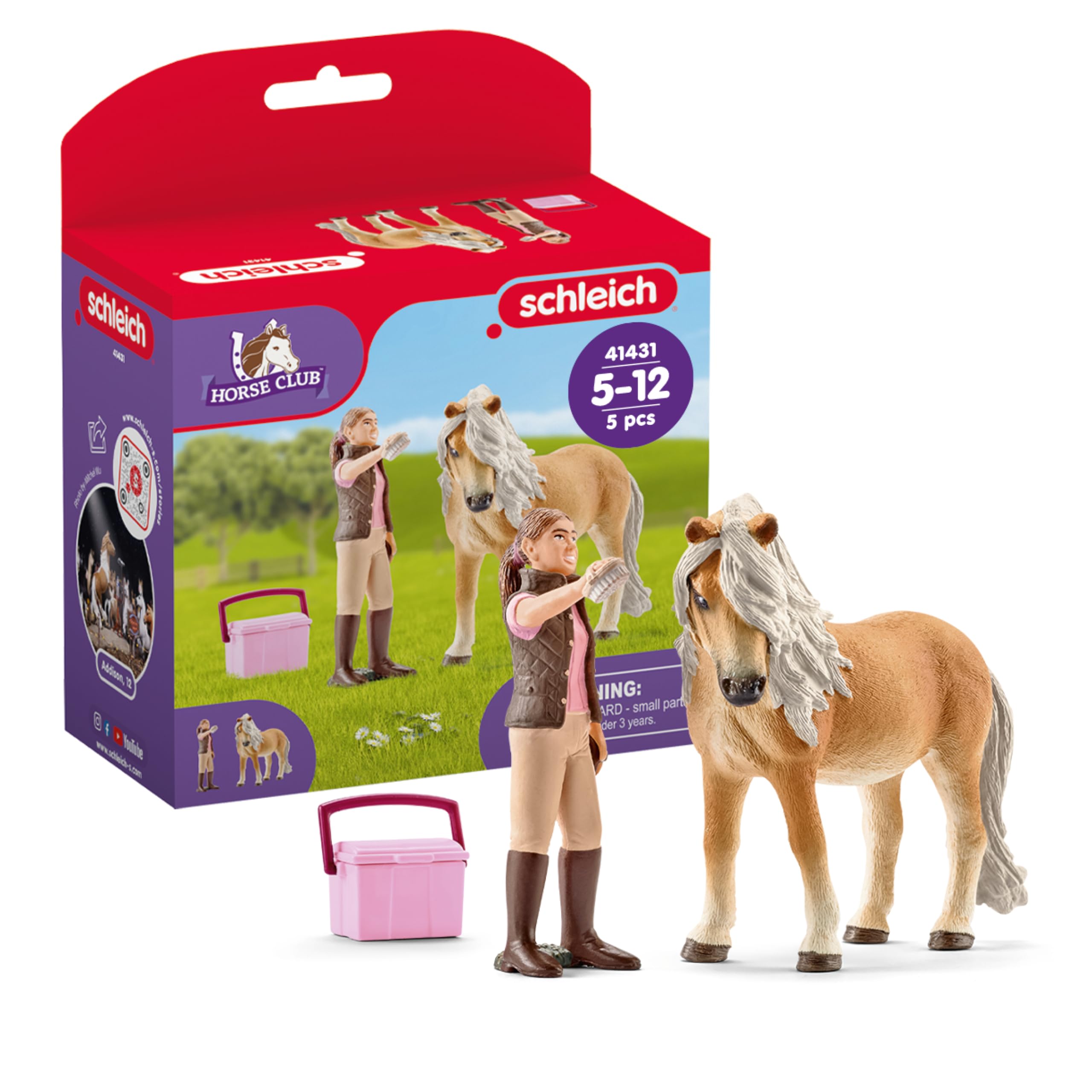 Schleich Horse Club Horse Toy For Girls And Boys Ages 5+ Groom With Icelandic Pony