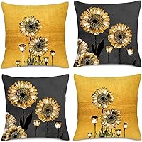 Vista 9 de Juego de 4 fundas de almohada modernas de mediados de siglo de 18 x 18 pulgadas, fundas de almohada retro para sofá, cama, sofá, silla, decoración