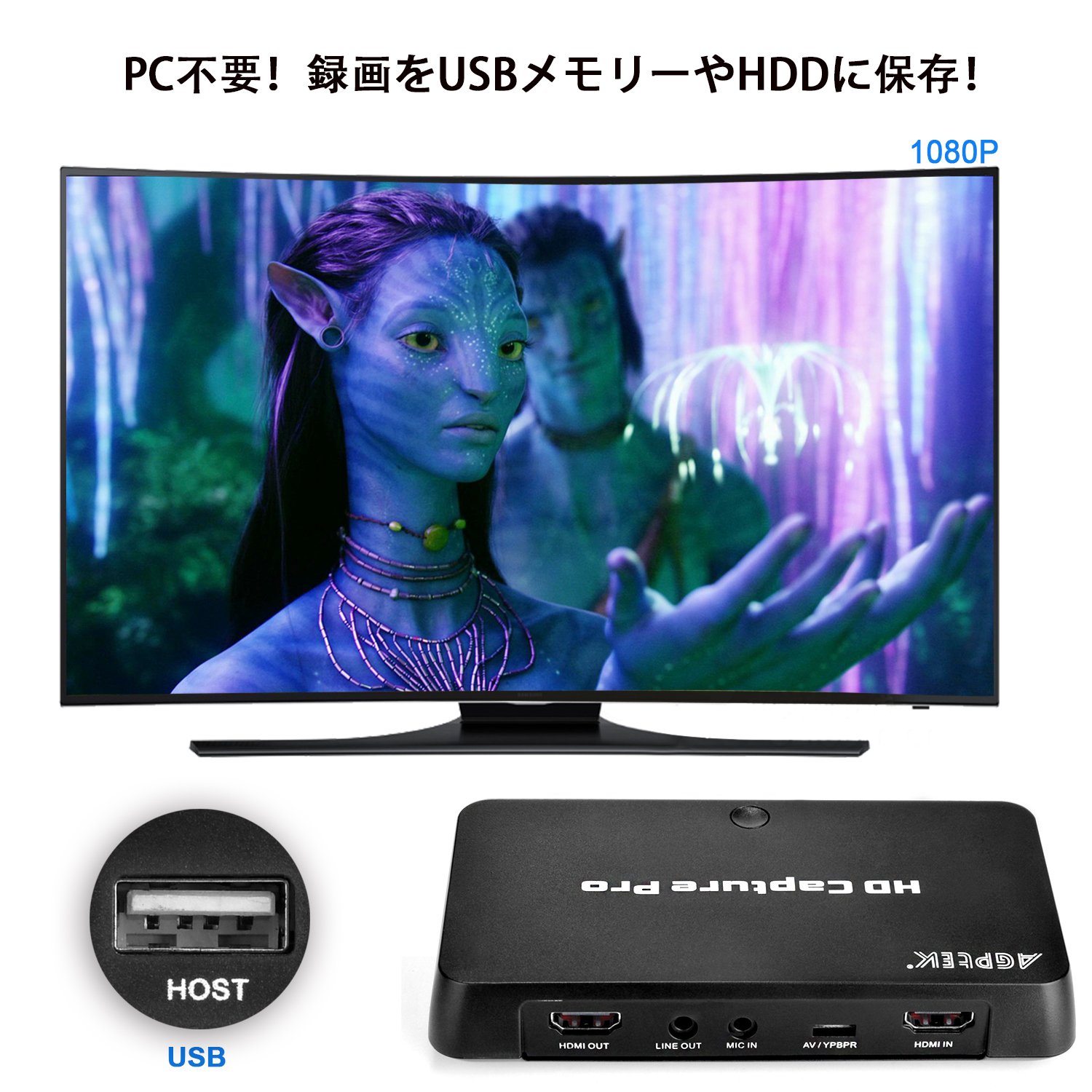 Amazon.co.jp: 【アップグレード2.0版】AGPTEK 1080P HDMIビデオ