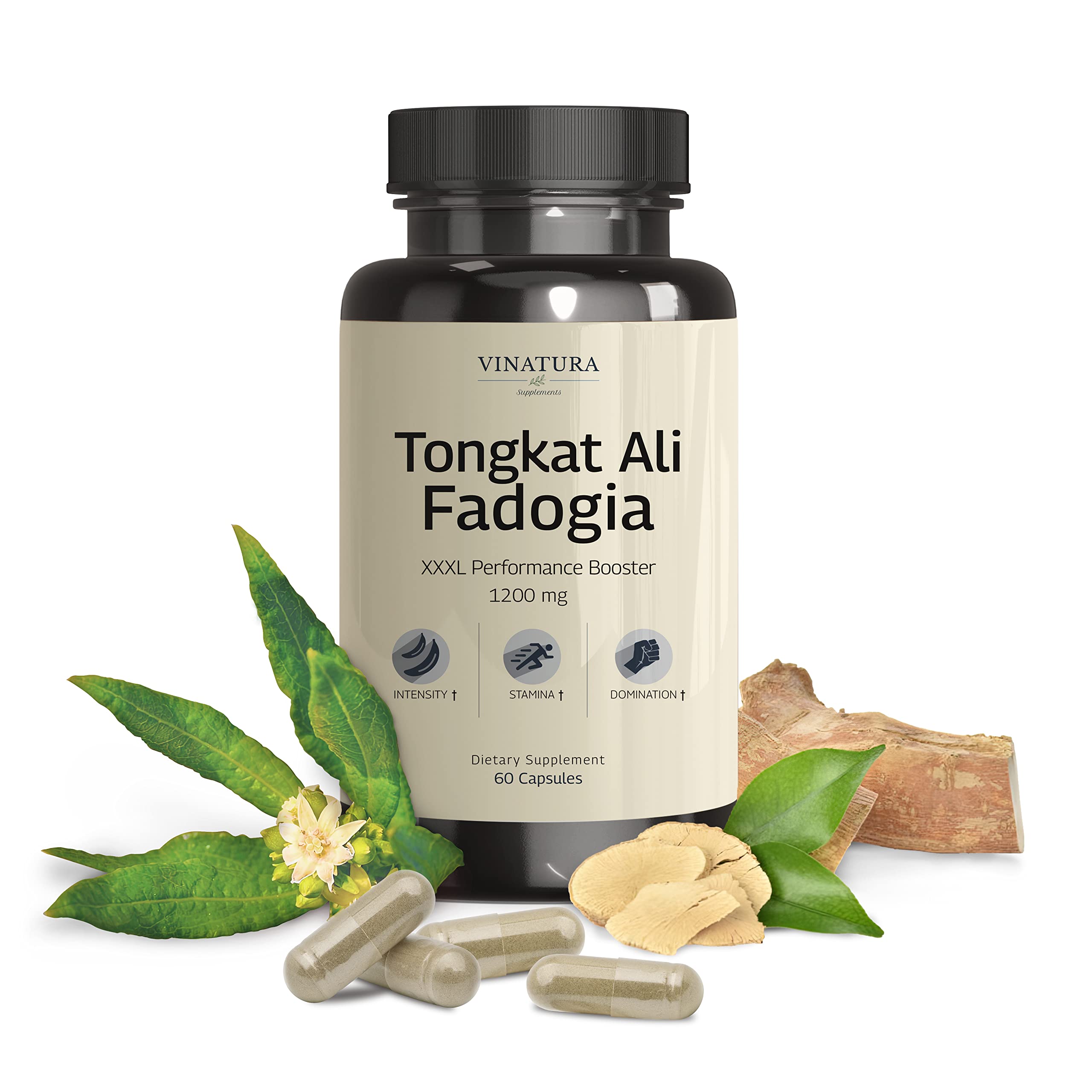 Buy Fadogia Agrestis Tongkat Ali 1200mg Equivalent to 54,300mg Raw