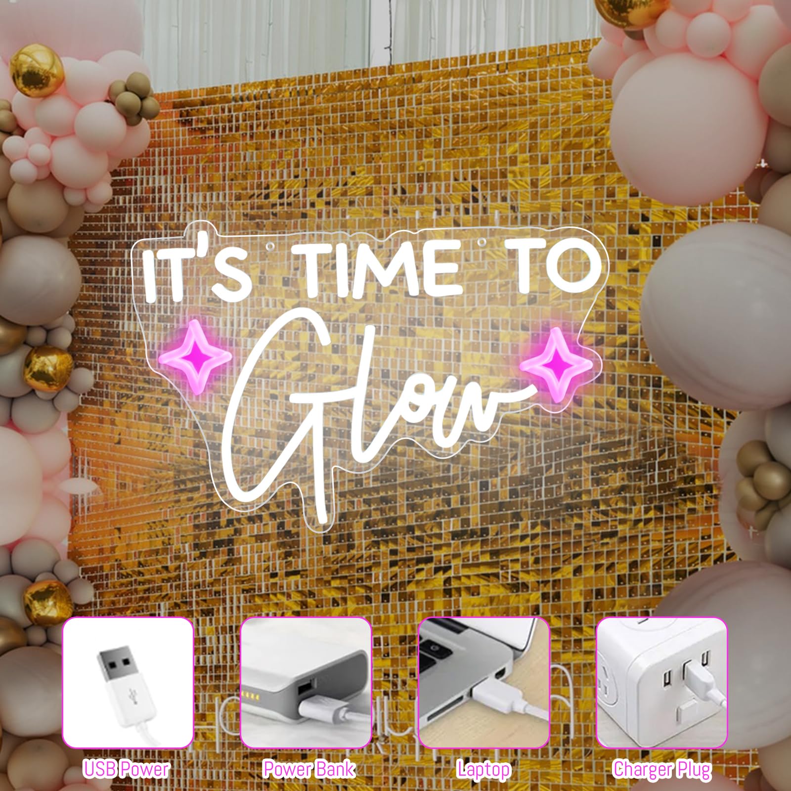 It's Time To Glow Neon Sign Cowgirls Neon Light Sign Girl Glow Party LED Neon Signs for Beauty Room Hair Salon Nails Wax Lash Beauty Decoration Wall Decor - Image 4