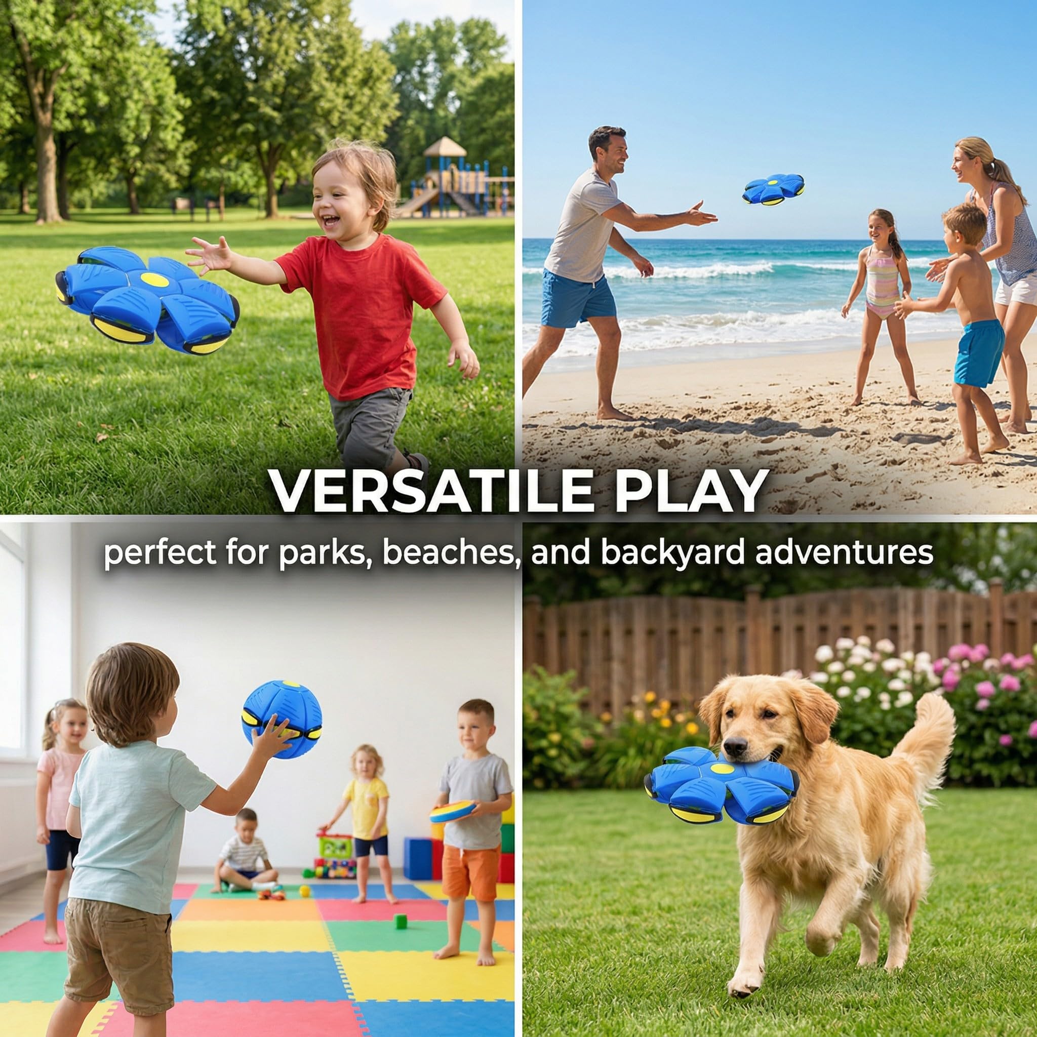 Metaball Mágica Pelota Voladora Rebotante para Niños, Disco Volador Mágico, Juegos de Jardín, Forma Doble Conmutable