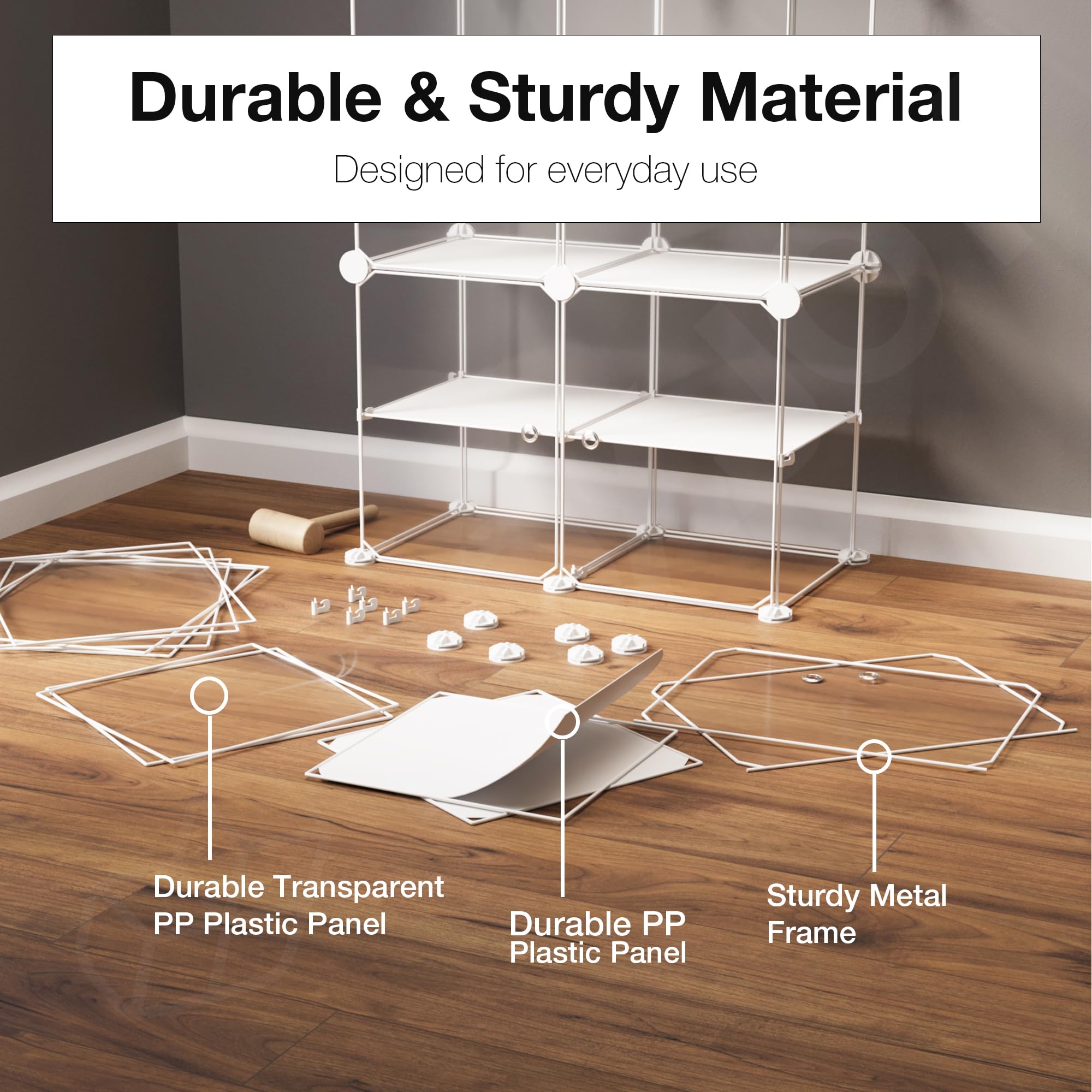 BOXJOY 8 Shelf Transparent Display Rack with Clear Panels and Doors Storage Cabinet for Action Figures Toys Bookshelf Stand for Bedroom Living Room Study Showcase Shelves Organizer Storage Rack Home 4