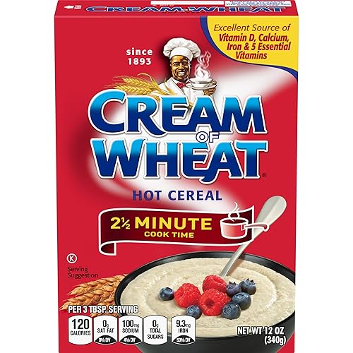 Cream of Wheat Original Stove Top Cereal caliente, 2 12 minutos de tiempo de cocción, 12 onzas