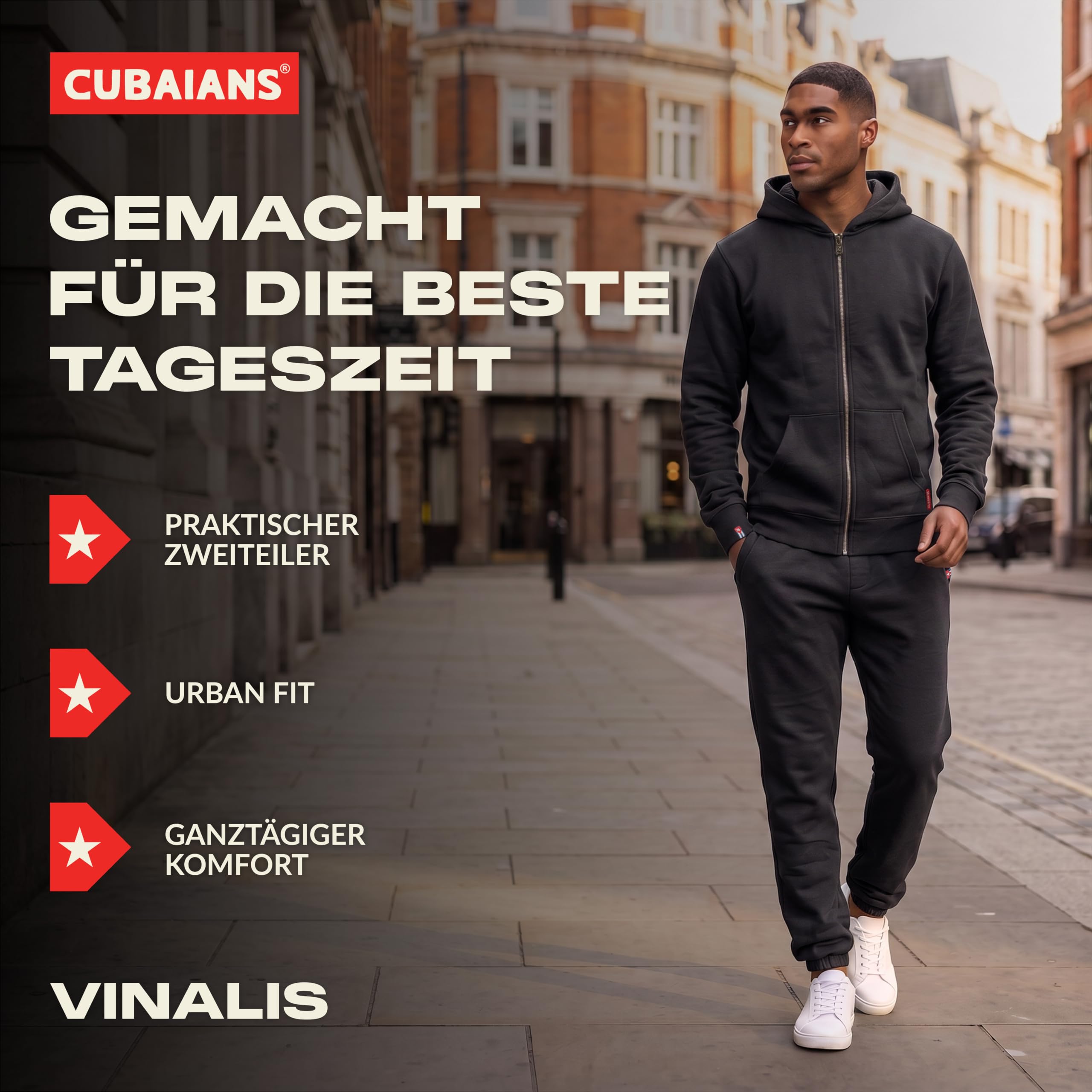 Vinales Herren Jogging Anzug Trainingsanzug Hausanzug
