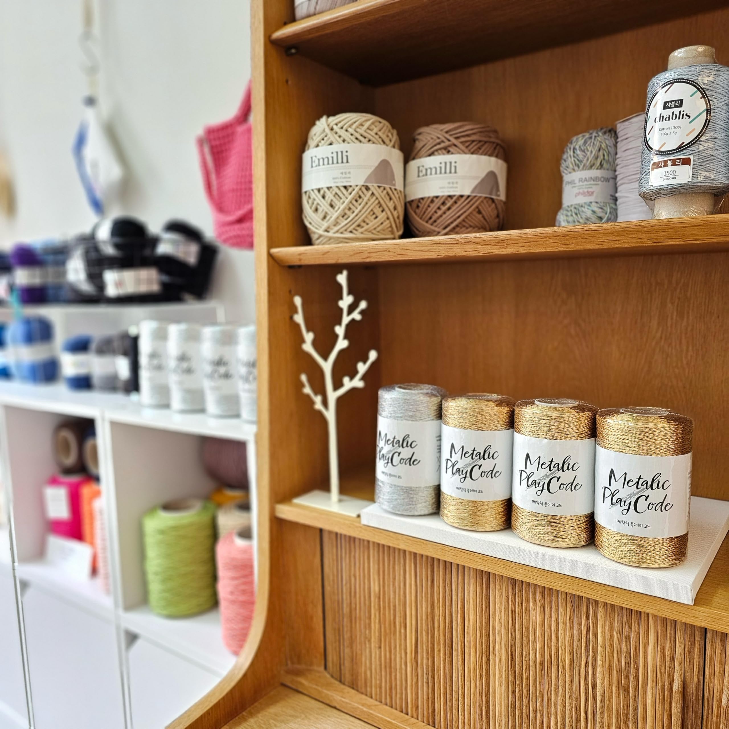 Amazon | メタリックヤーン 韓国 Yarn-a Japan 正規取扱店直輸入 700m
