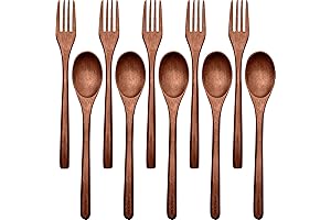 Patelai Wooden Spoons Forks Set: Eco-Friendly and Durable Dining Utensils