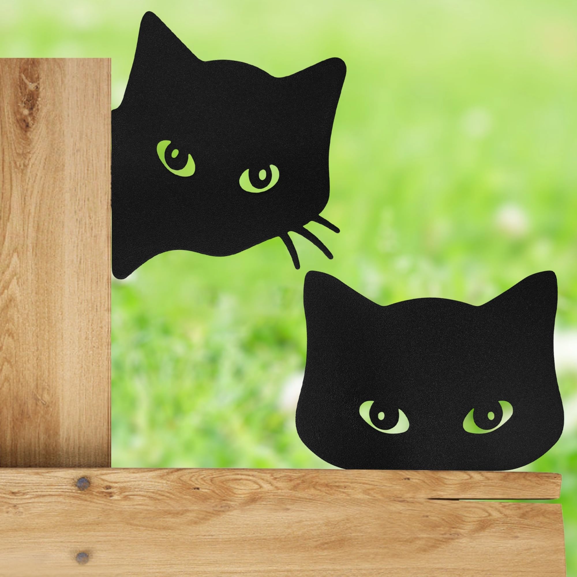 Chat Décoratif, Statues D'extérieur Jardin Chat En Métal, Piquet Creux