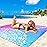 HIHOHO Beach Blanket Waterproof Sandproof Extra Large Beach Mat 79 X 83/120x108for 1-8 Adults Quick Drying Durable Outdoor Picnic Mat for Beach Travel Camping Hiking