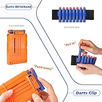 Vista 4 de KKONES Kit de chaleco táctico para niños de la serie Nerf Guns con dardos de repuesto, bolsa de dardos, clips de recarga, máscara táctica, muñequera