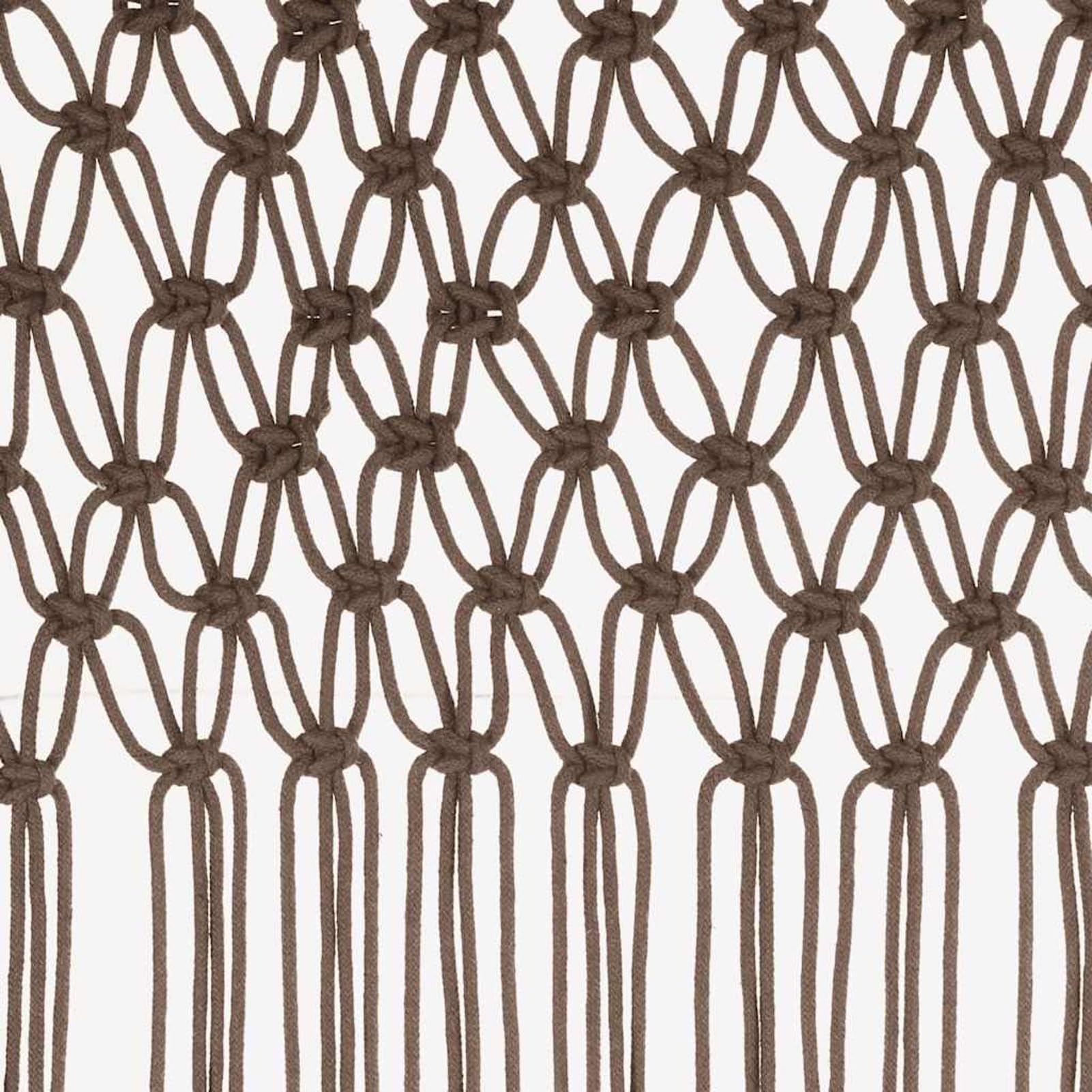 ATOMSTACK MAKER Zasłona z makramy, bawełniana, szarobrązowa (taupe), 140 x 240 cm, ścianka działowa, zasłona na drzwi, dekoracja okienna, styl boho, do salonu, sypialni, łazienki, ręcznie wykonana