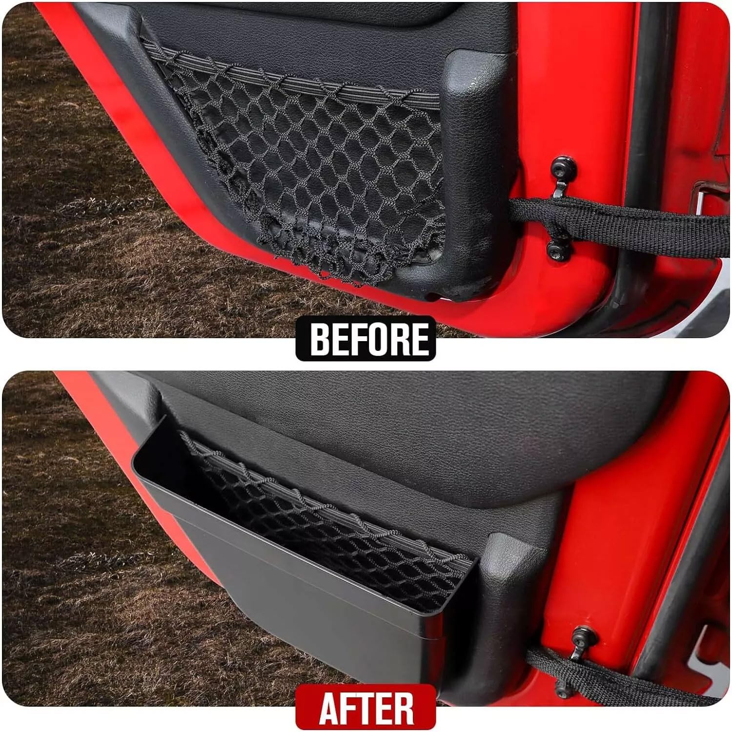 Tasca Porta Posteriore Tasche portaoggetti Organizer Box per Jeep Wrangler JK JKU 2011-2018 4 Porte, Accessori Interni