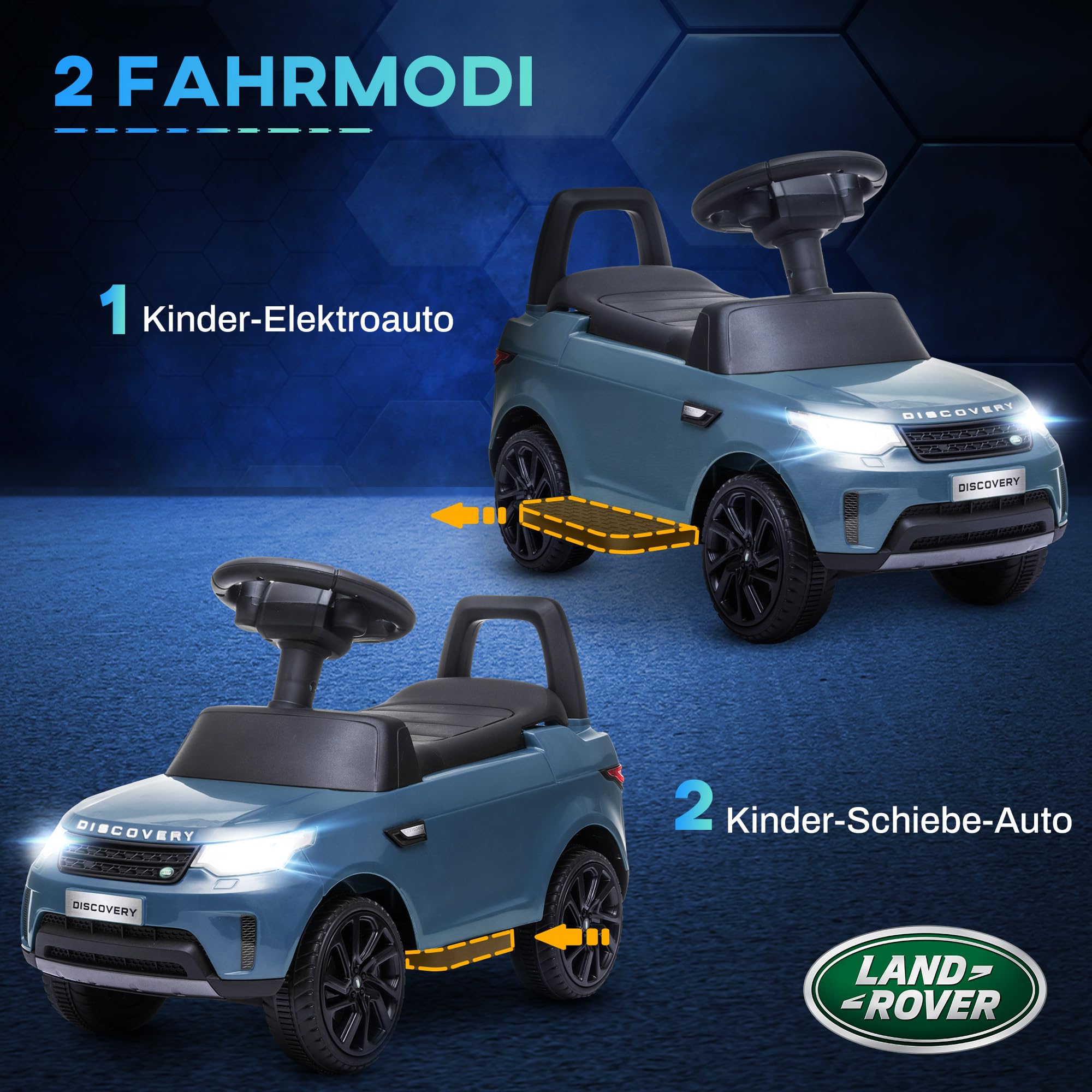 AIYAPLAY Kinder Elektroauto mit Rutschmodus für 1,5-5 Jahre 6V Hellblau | Kinderauto Elektrisch, Musik, Kinderfahrzeug mit Hupe, Scheinwerfer, Elektrofahrzeug