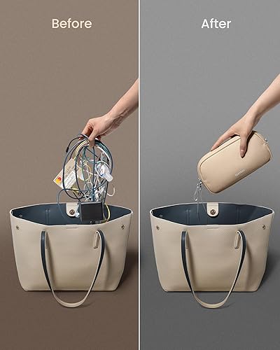 Vista 162 de tomtoc Estuche organizador de accesorios de viaje para electrónicos y cables, para teléfono, Airpods, unidad USB y artículos diarios y esenciales