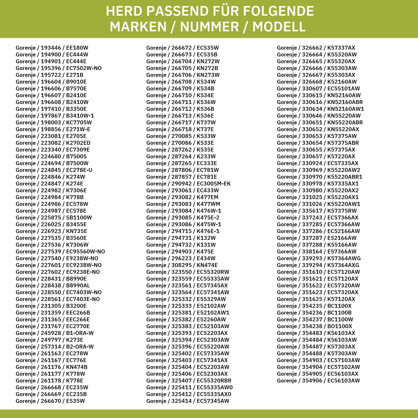 Gorenje Rillenrohr Heizelement, 1100 W, Unterhitze für Herd, Nr.: 616021, auch Bosch Siemens 362058, Quelle, Privileg