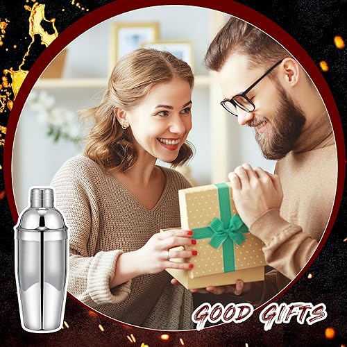 Miniatura 7 de Nitial Coctelera de acero inoxidable de 25 onzas, coctelera de Martini sin fugas, con barra de colador integrada, herramientas mezcladoras de