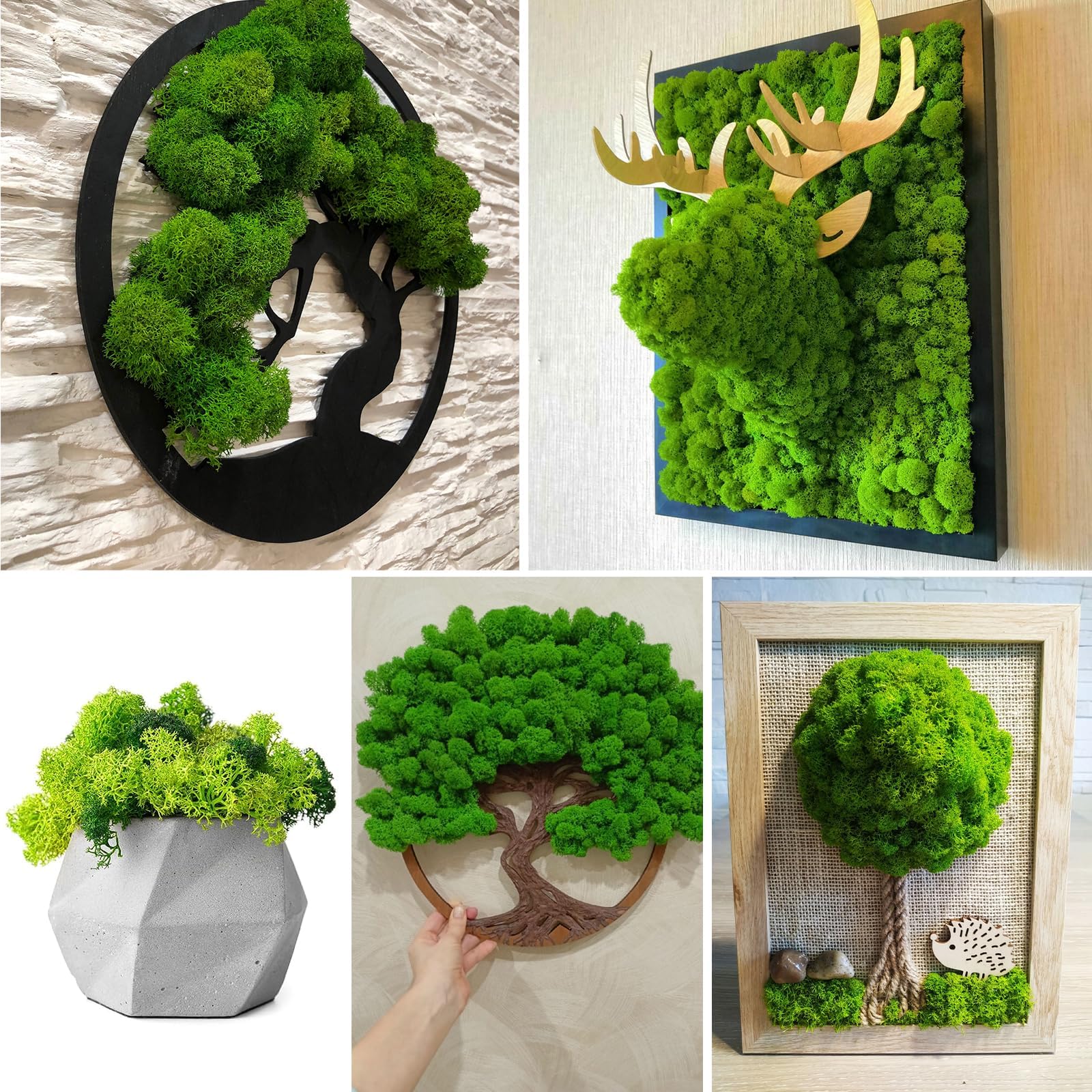 Pannello Da Parete In Muschio Artificiale, Pannello Per Piastrelle In Schiuma Di Pietra Di Muschio Verde Di Simulazione, Decorazione Di Sfondo Per Parete Artigianale Per La(Size:35x50cm,Color:Green 1