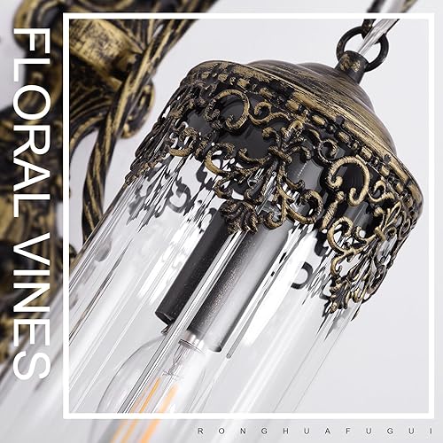 Miniatura 5 de Aplique de pared rústico de cristal, mini lámpara de pared gótica vintage antigua estilo casa de campo retro de mediados de centro, lámpara de pared